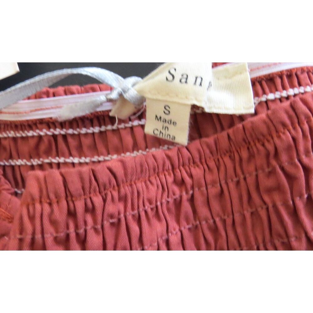 The Sang off-the-shoulder blouse Terra-cotta Small NWT - Picture 4 of 10